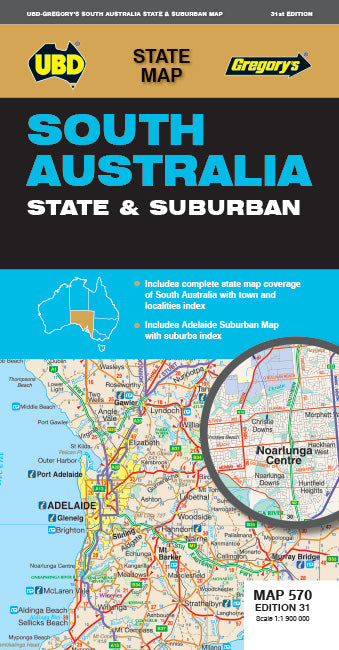 Road Map No. 570 - South Australia State &amp; Suburban | UBD Gregory's