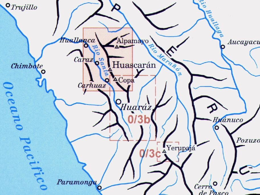 Carte de randonnée n° 0/3a - Cordillère Blanche Nord (Pérou) | Alpenverein carte pliée Alpenverein 