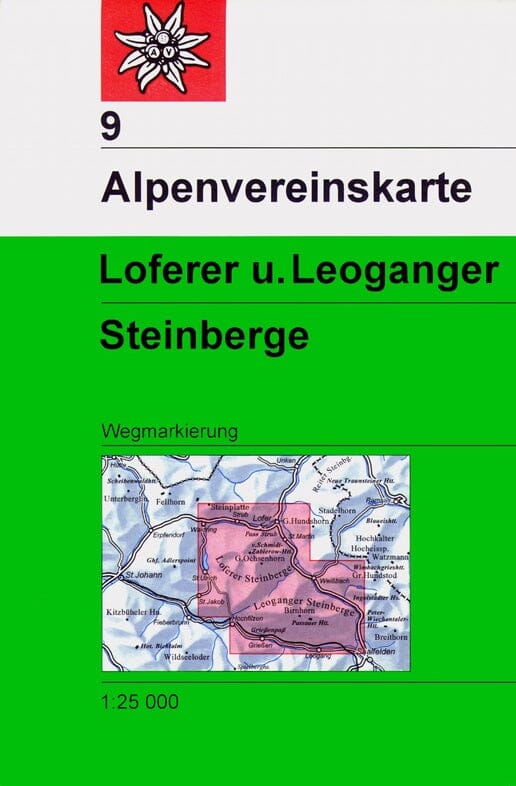 Carte de randonnée & ski n° 09 - Loferer- & Leoganger Steinberge (Alpes autrichiennes) | Alpenverein carte pliée Alpenverein 