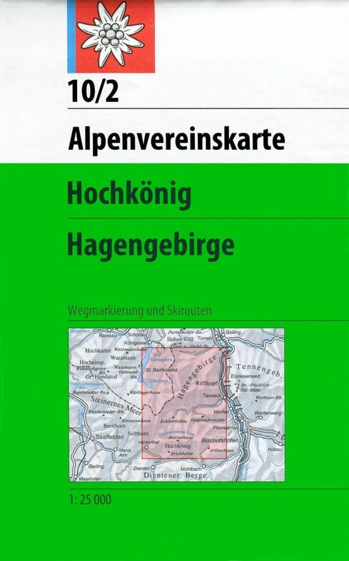 Carte de randonnée & ski n° 10/2 - Hochkönig /Hagengebirge (Alpes autrichiennes) | Alpenverein carte pliée Alpenverein 