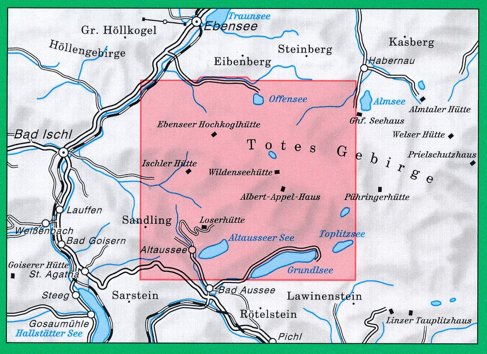 Carte de randonnée & ski n° 15/1 - Totes Gebirge West (Alpes autrichiennes) | Alpenverein carte pliée Alpenverein 