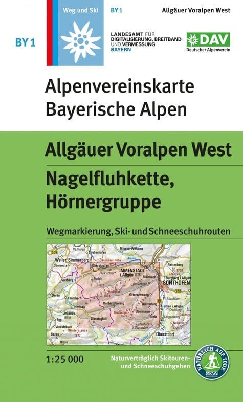 Carte de randonnée & ski n° BY01 - Algäuer Voralpen West (Alpes bavaroises) | Alpenverein carte pliée Alpenverein 