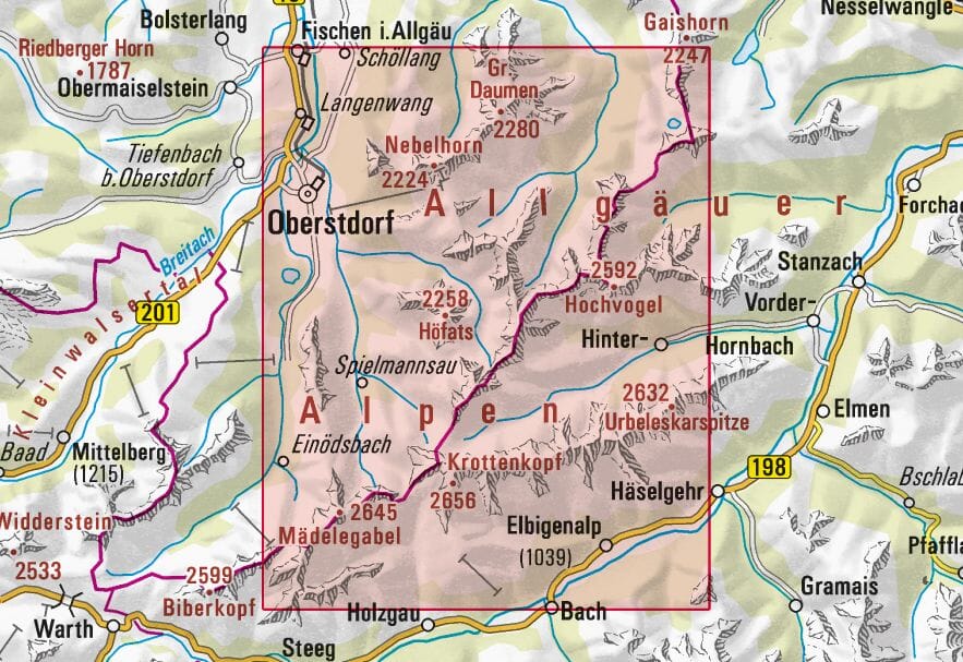 Carte de randonnée & ski n° BY04 - Allgäuer Alpen, Hochvogel, Krottenkopf (Alpes bavaroises) | Alpenverein carte pliée Alpenverein 