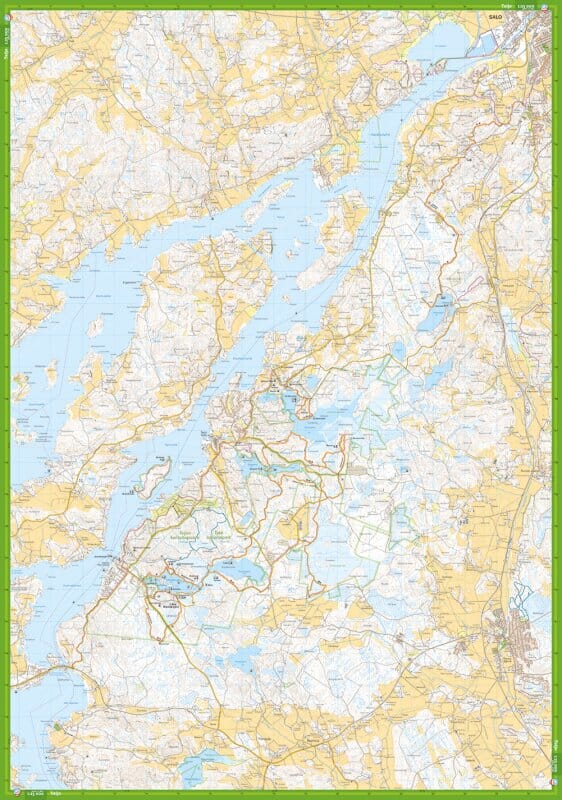 Carte de randonnée - Teijo Kemiönsaari (Finlande) | Calazo carte pliée Calazo 