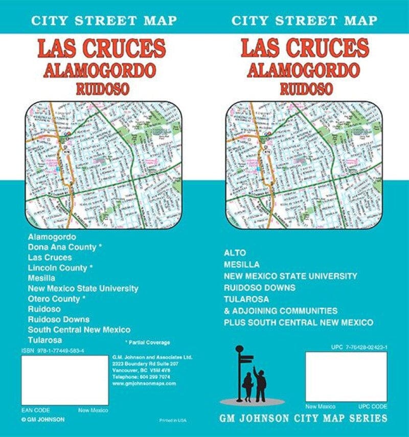 Las Cruces - Alamagordo et Ruidoso (Nouveau Mexique) | GM Johnson carte pliée GM Johnson