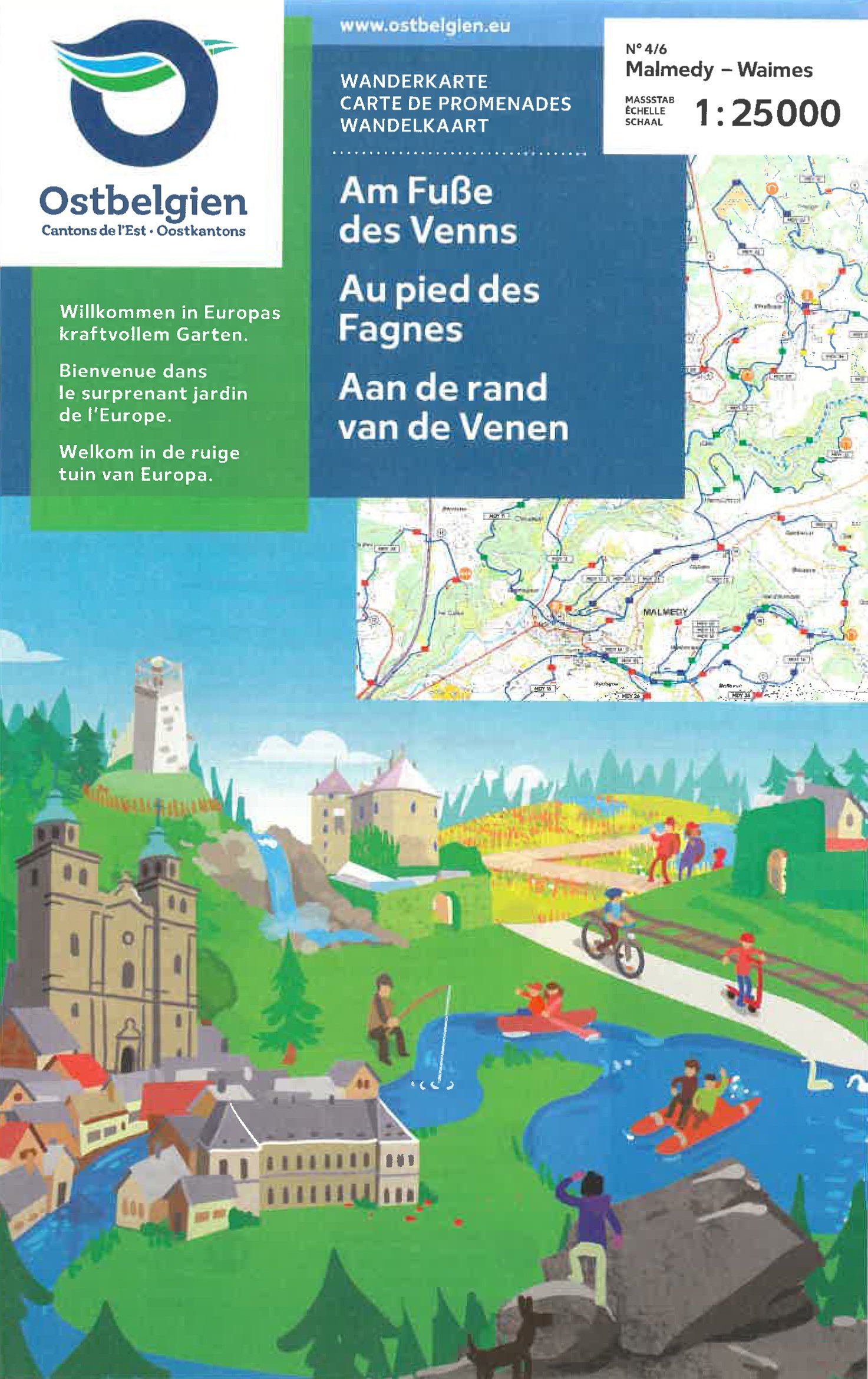 Walks map - Malmedy (Belgium)  IGN Belgium (French) – MapsCompany