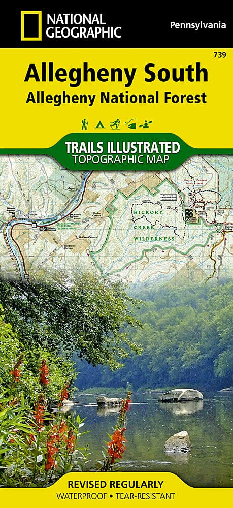 Trails map of Allegheny National Forest South 739 National Geographic