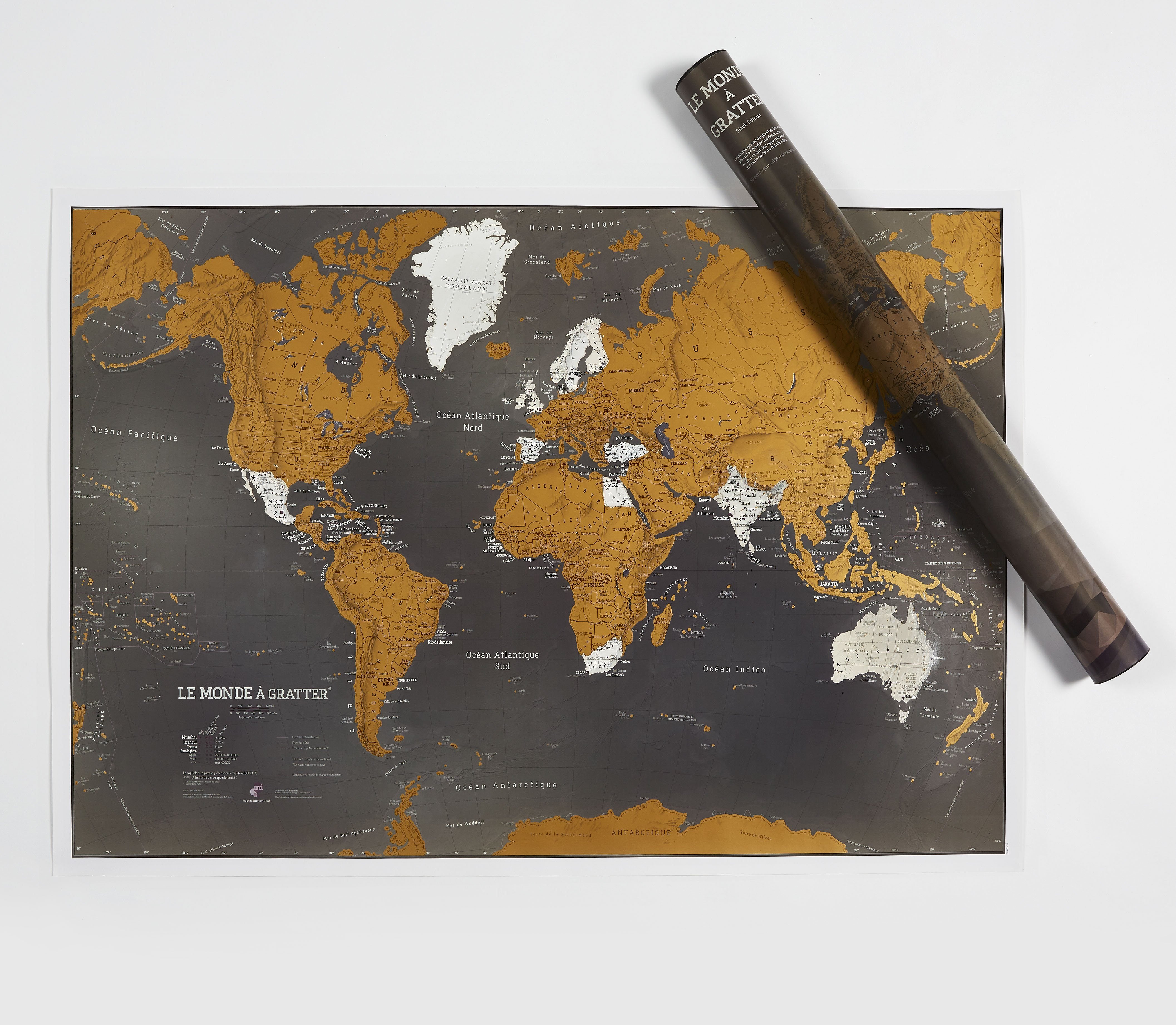 Carte du monde à gratter Backpacker édition - Super Insolite