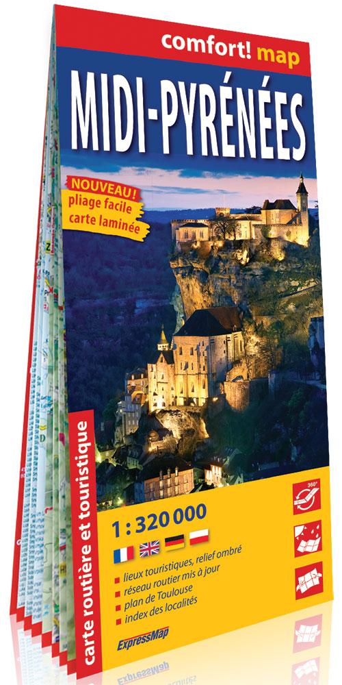 Carte routière plastifiée - Midi-Pyrénées | Express Map carte pliée Express Map 