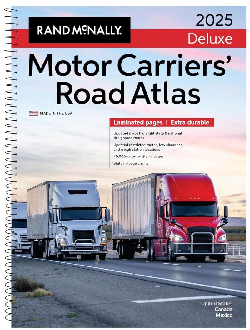 2025 Deluxe Motor Carriers' Road Atlas - États-Unis, Canada et Mexique | Rand McNally atlas Rand McNally 