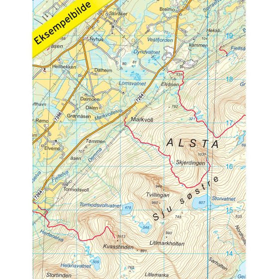 Hiking map n° 3049 - Skjakerfjella (Norway) | Nordeca - 3000 series