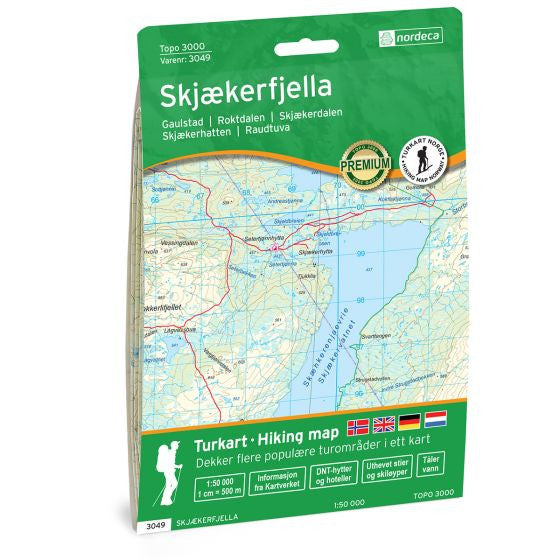 Hiking map n° 3049 - Skjakerfjella (Norway) | Nordeca - 3000 series