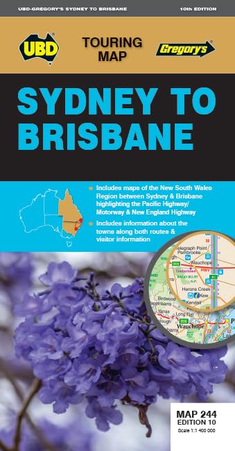 Road Map No. 244 - Sydney to Brisbane | UBD Gregory's