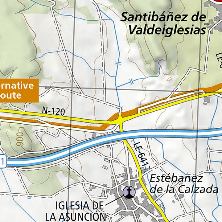 Hiking map n° 4004 - Camino de Santiago 3: Terradillos de los Templarios to Ponferrada | National Geographic