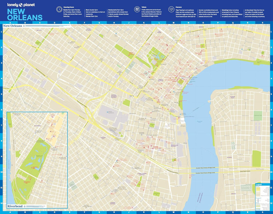 Plan de ville (en anglais) - New Orleans | Lonely Planet
