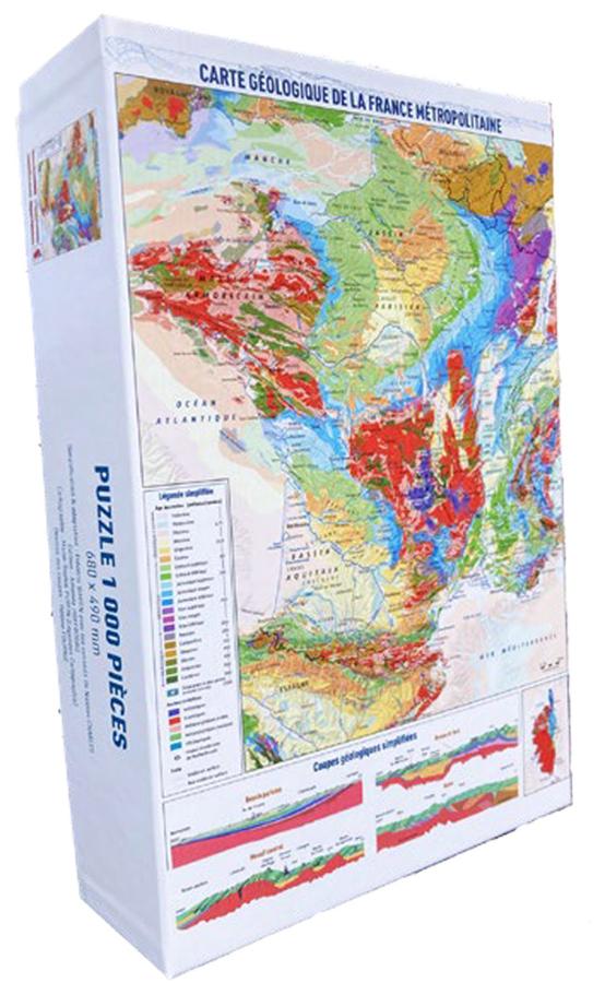 1000 piece puzzle - Geological map of France (68 x 49 cm) | BRGM
