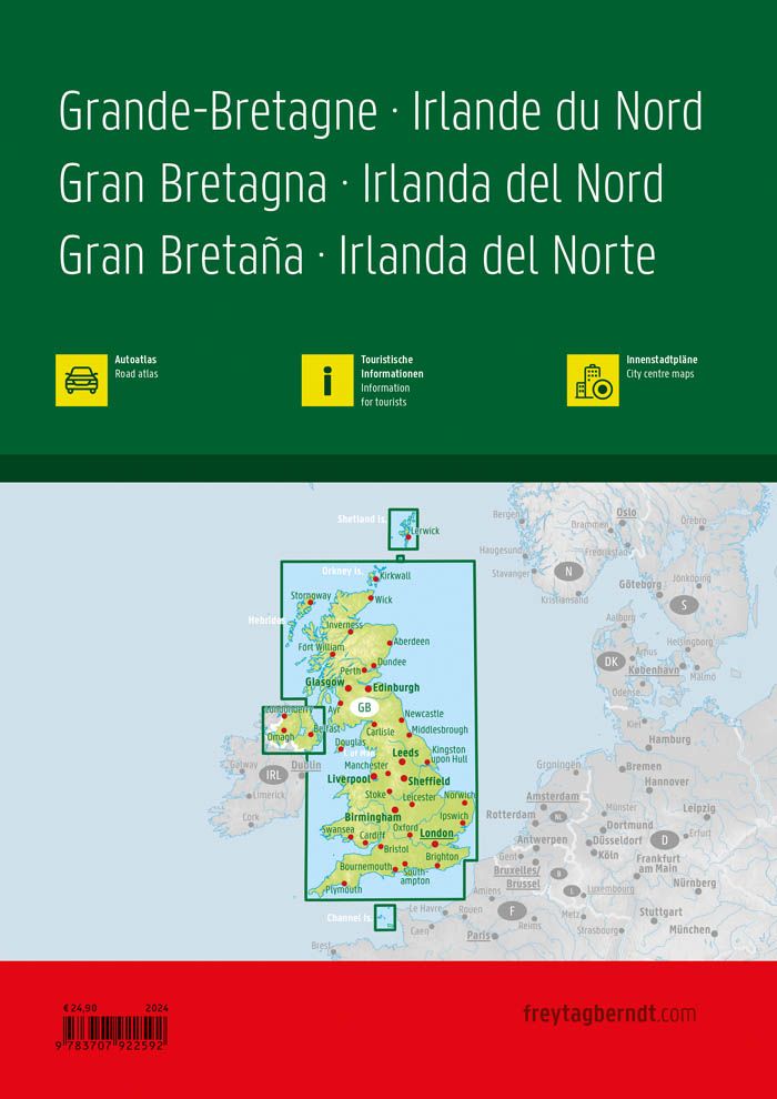 Road atlas (spiral) - Great Britain, Northern Ireland | Freytag &amp; Berndt