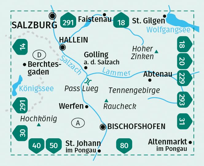Hiking map # 015 - Tennen Massif, Hochkönig (Austria) | Kompass