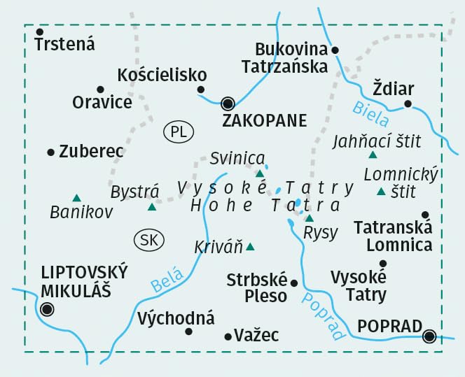 Hiking map # 2100 - Top Tatras + Aktiv Guide (Slovakia, Poland) | Kompass