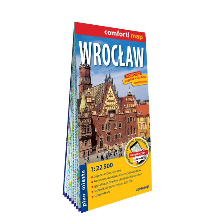 Laminated city map - Wroclaw (Poland) | Express Map