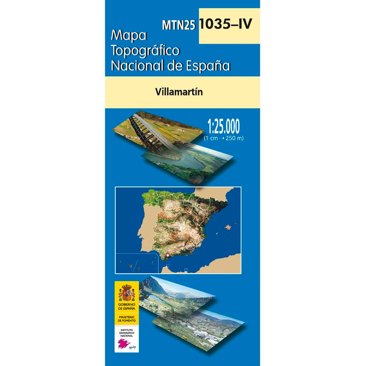 Topographic map of Spain n° 1035.4 - Villamartín | CNIG - 1/25,000