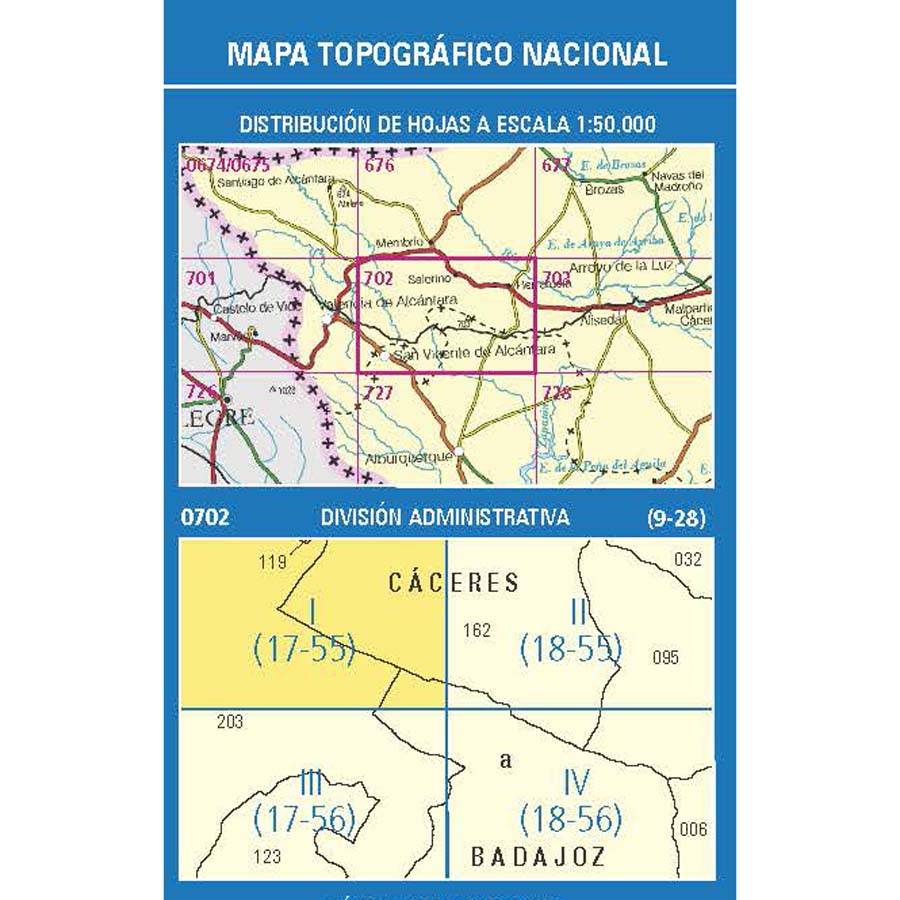 Topographic map of Spain n° 0702.1 - Casillas | CNIG - 1/25,000