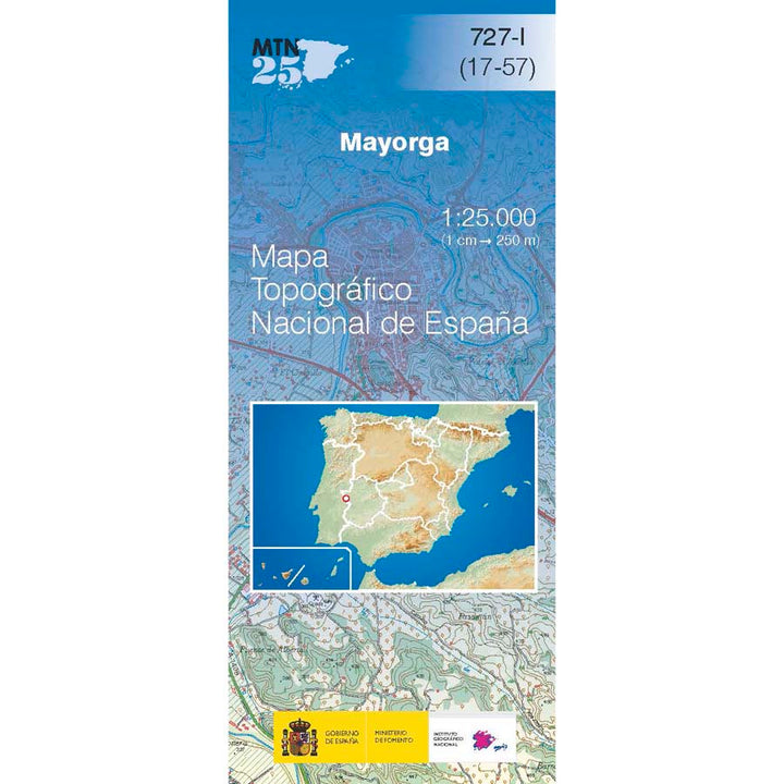 Topographic map of Spain n° 0727.1 - Mayorga | CNIG - 1/25,000