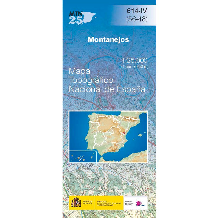 Topographic map of Spain n° 0614.4 - Montanejos | CNIG - 1/25,000