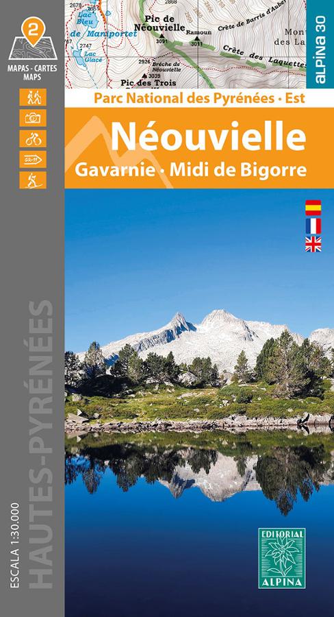 Set of 2 hiking maps - Néouvielle, Gavarnie - Midi de Bigorre (East Pyrenees National Park) | Alpina
