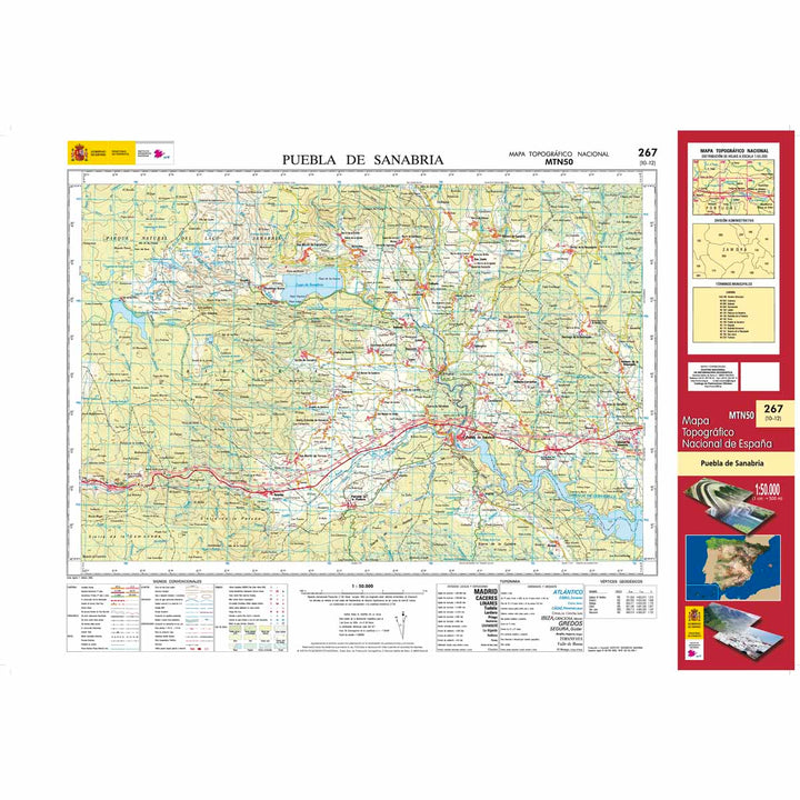 Topographic map of Spain n° 0267 - Puebla de Sanabria | CNIG - 1/50,000