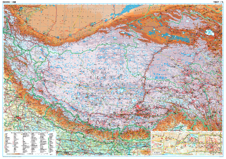 Geographical map - Tibet - Xizang Zizhiqu 5 | Gizi Map