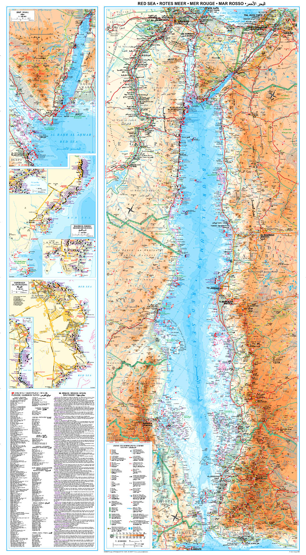 Special Diving Map - Red Sea | Gizi Map
