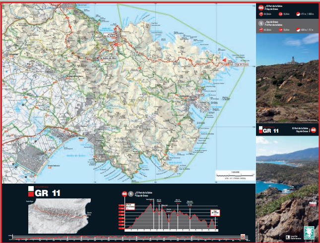 Carte de randonnée - Senda Pirenaica GR11, Cabo Higer-Cap de Creus (Catalogne) | Alpina
