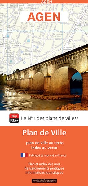 Agen, Lot-et-Garonne - Plan de ville | Blay Foldex carte pliée Blay Foldex 