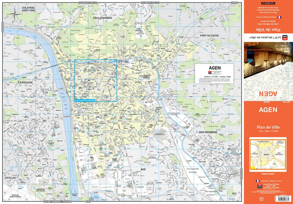 Agen, Lot-et-Garonne - Plan de ville | Blay Foldex carte pliée Blay Foldex 