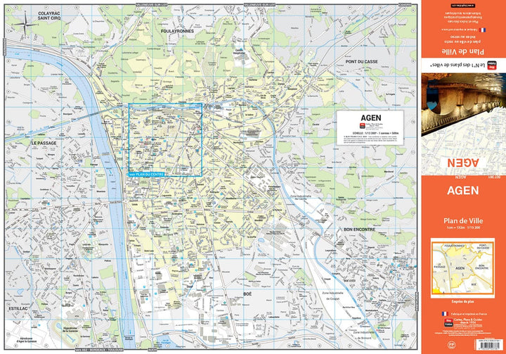 Agen, Lot-et-Garonne - Plan de ville | Blay Foldex carte pliée Blay Foldex 