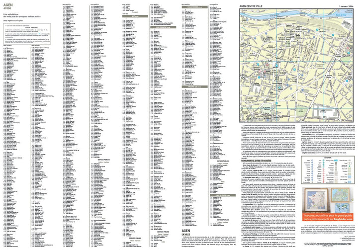 Agen, Lot-et-Garonne - Plan de ville | Blay Foldex carte pliée Blay Foldex 