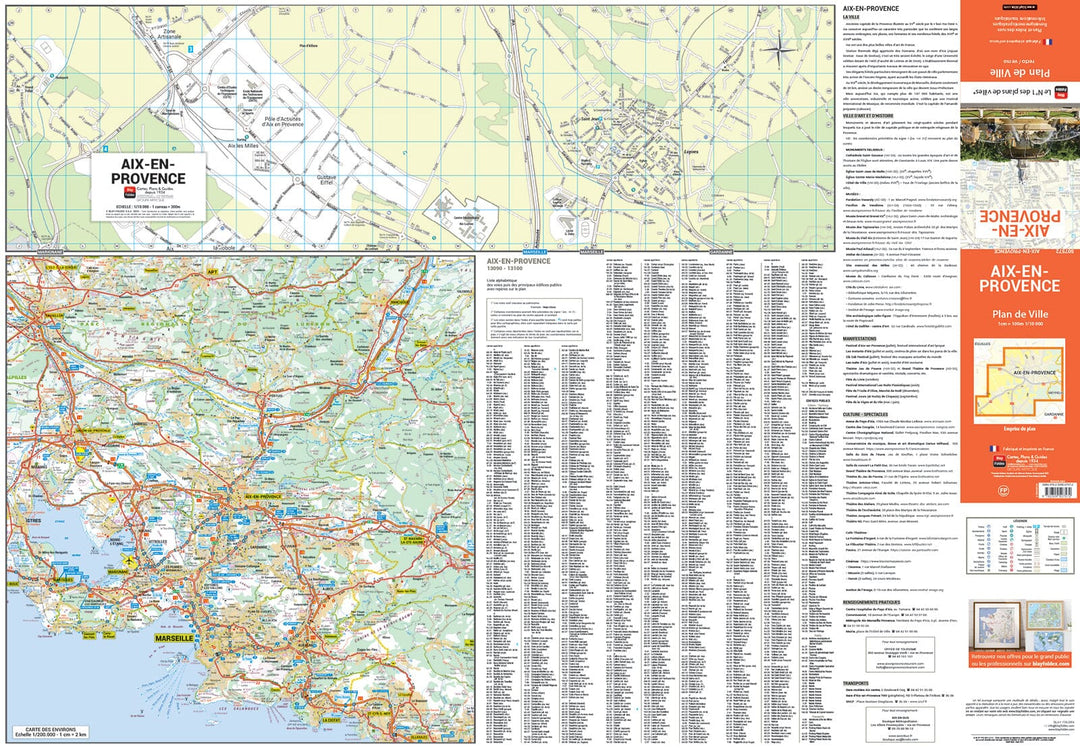 Aix-en-Provence, Bouches-du-Rhône - Plan de ville | Blay Foldex carte pliée Blay Foldex 