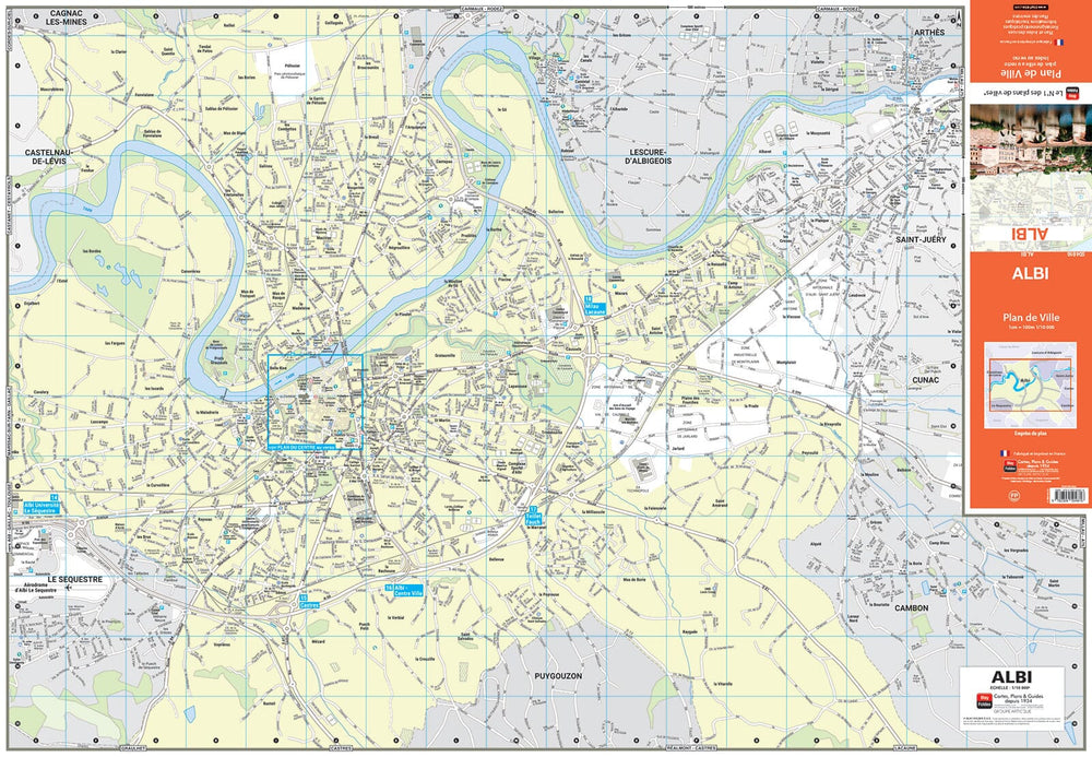 Albi, Tarn - Plan de ville | Blay Foldex carte pliée Blay Foldex 