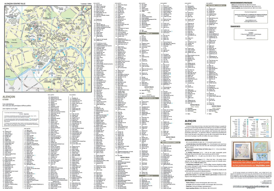 Alençon, Orne - Plan de ville | Blay Foldex carte pliée Blay Foldex 