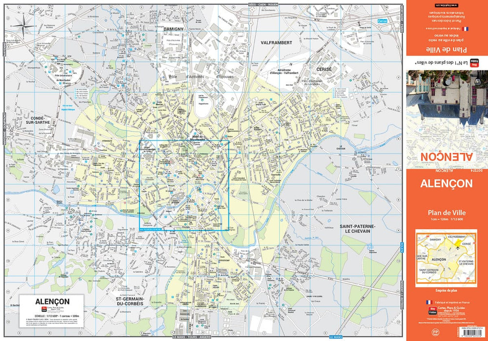 Alençon, Orne - Plan de ville | Blay Foldex carte pliée Blay Foldex 