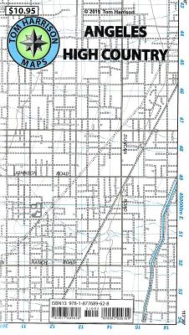 Angeles High Country Trails Map | Tom Harrison Maps carte pliée Tom Harrison Maps 