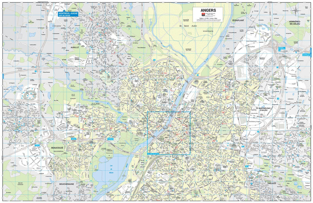 Angers - Plan de ville grand format | Blay Foldex carte pliée Blay Foldex 