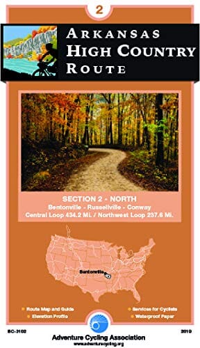 Arkansas High Country Route #2 | Adventure Cycling Association carte pliée Adventure Cycling Association 