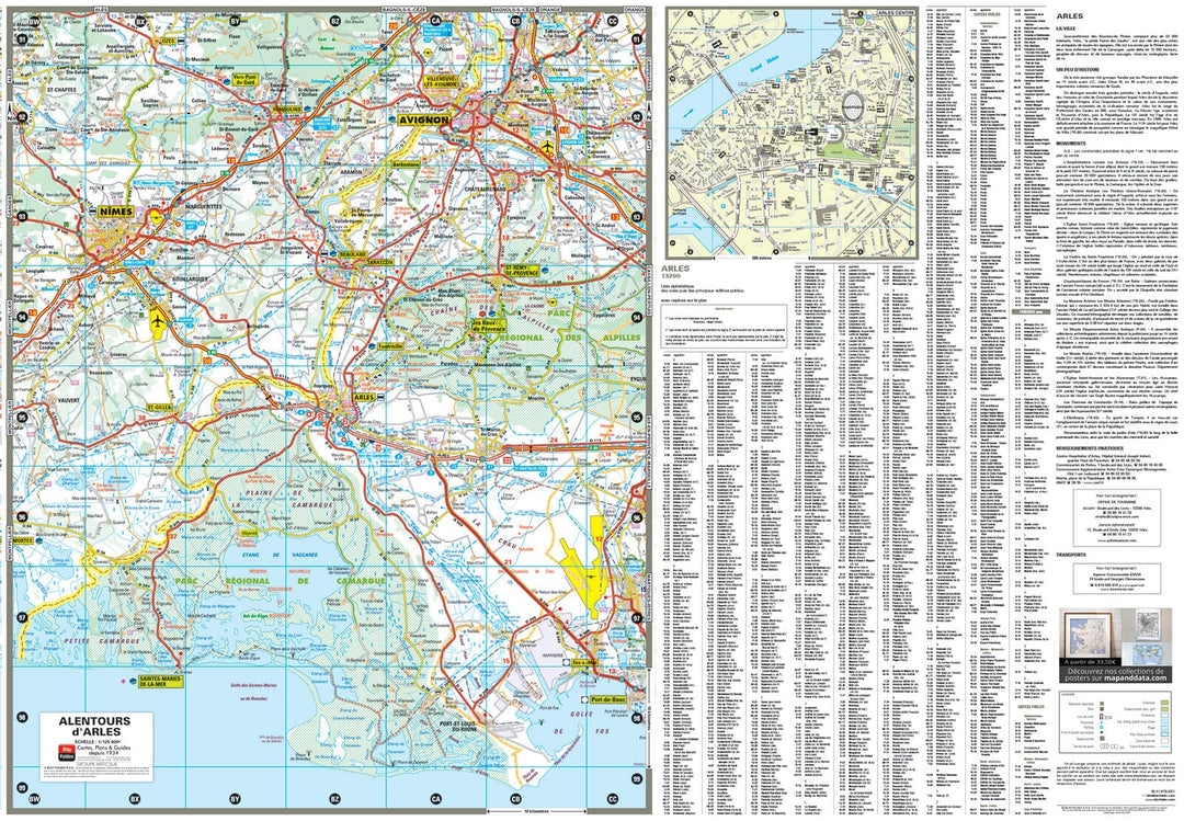 Arles, Bouches-du-Rhône - Plan de ville | Blay Foldex carte pliée Blay Foldex 