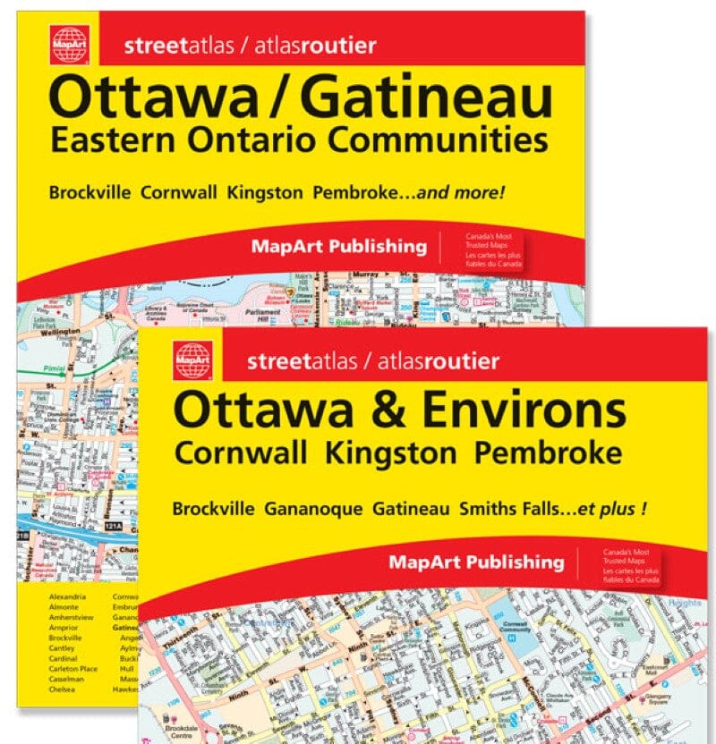 Atlas des rues - Ottawa, Gatineau et Est de l'Ontario | Canadian Cartographics Corporation atlas Canadian Cartographics Corporation 