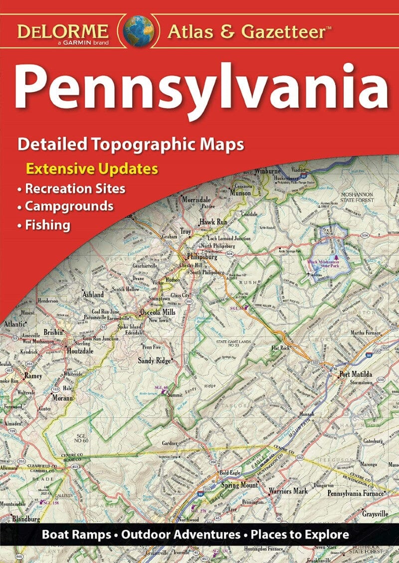 Atlas et répertoire géographique - Pennsylvanie | DeLorme Atlas DeLorme 