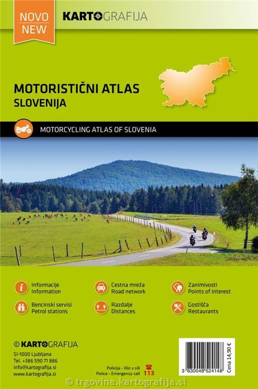 Atlas motocycliste - Slovénie : 18 one-day trips | Kartografija atlas Kartografija 