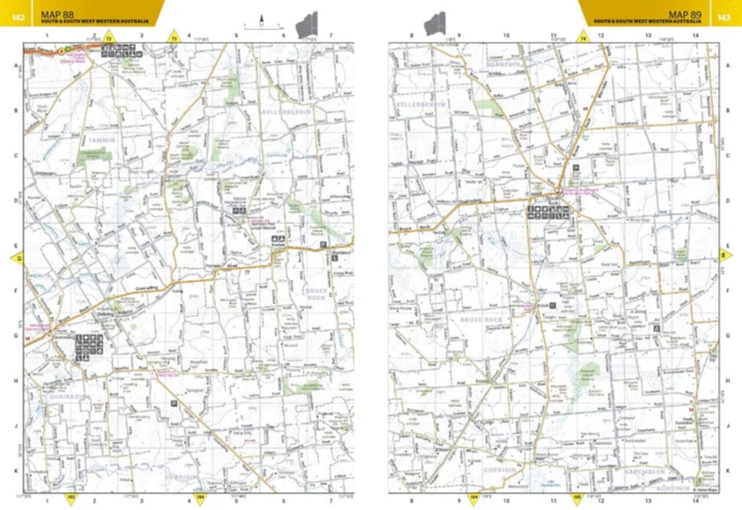 Atlas routier 4x4 - Ouest de l'Australie (format A4, à spirales) | Hema Maps atlas Hema Maps 