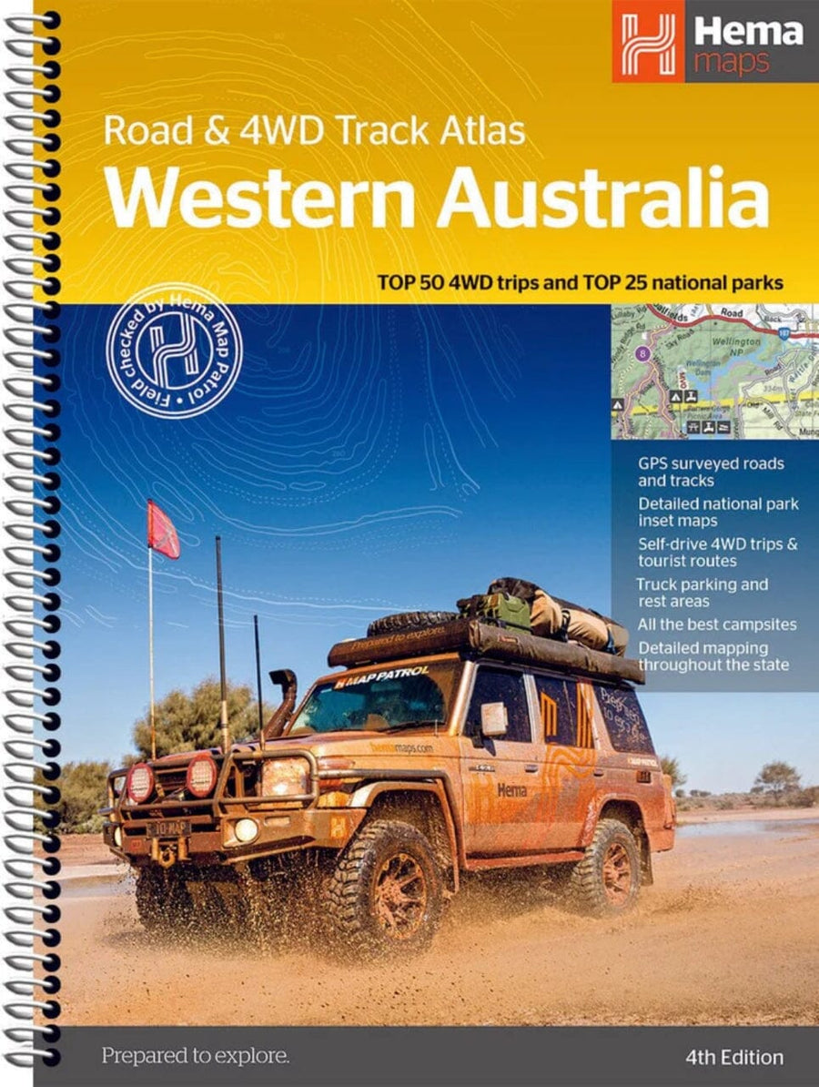 Atlas routier 4x4 - Ouest de l'Australie (format A4, à spirales) | Hema Maps atlas Hema Maps 